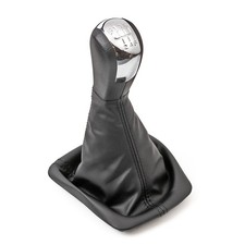 Gear Shift Lever Knob Boot For Skoda Octavia II 2 6 Speed Manual Stick Leather