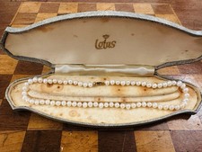 Vintage Lotus Freshwater Baroque Pearl Necklace 18” Gold Tone Clasp