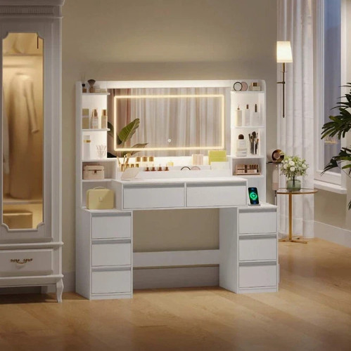 Dressing table with led - with,