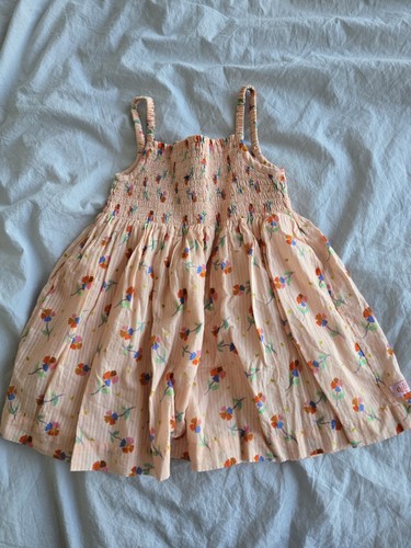 Oilily peach floral smocked - peach,