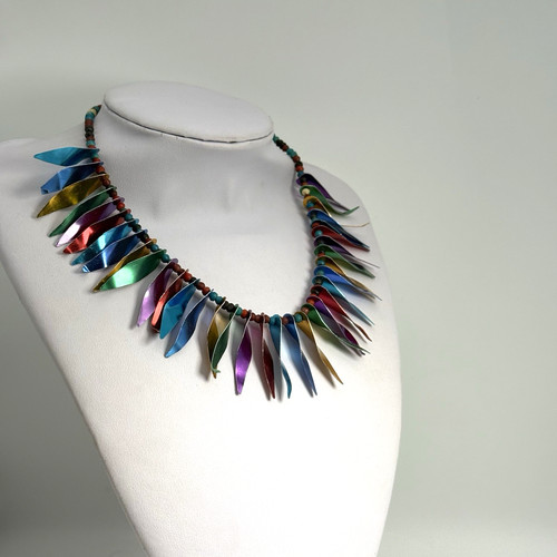 Necklace colourful statement - necklace,