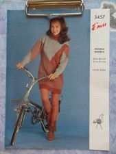 Emu Double double knit mini dress knitting pattern 3457 - 4 sizes 32 - 38" chest