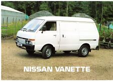 Nissan Vanette Van 1985-86 UK Market Foldout Sales Brochure Petrol Diesel