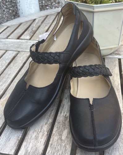 Hotter shake black leather - black,