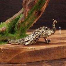 Mini Brass Peacock Ornament