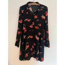Zara floral black long sleeve