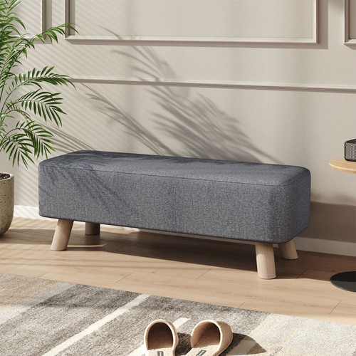 Grey linen long - grey, bench