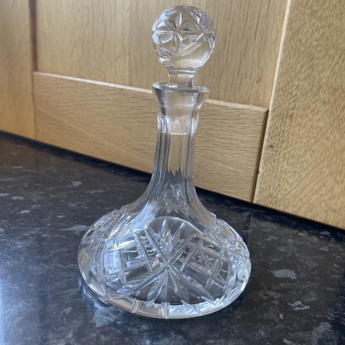 Small glass ships decanter - small,