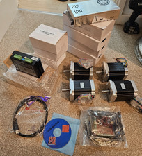 4 axis Wantai Nema 34 1232oz 5.6A & Driver DQ860HA,7.8A Mach3 USB controller CNC