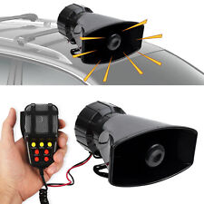 12V Car Alarm Loud Speaker Emergency Microphone System 7 Sound Pa Siren Horn Mic