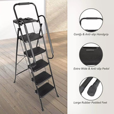 5 Step Non-Slip Stool Ladder