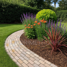 Raj Green Sandstone Cobbles 20x10cm Natural Stone Setts Driveway Patio