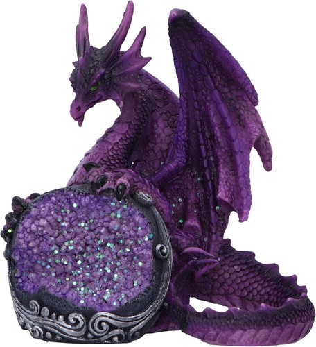 Dragon figurine purple crystal - figurine,