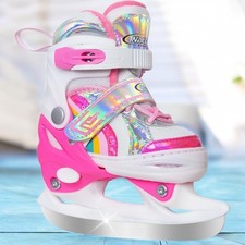 Girls Ice Skates Kids Rainbow