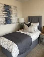 SINGLE 3FT GREY FABRIC