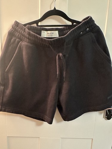 Hollister black fleece shorts - hollister,