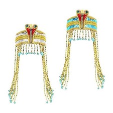 Egyptian Headpiece Egypt Queen Headdress Antique Beaded Headband Crown Women's