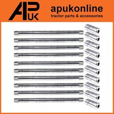 10 Grease Gun Tube 1/8 Straight Rigid & Coupler BSP 15cm for Fordson JCB Tractor