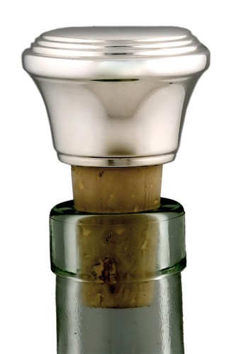 Solid silver bottle stopper - solid,