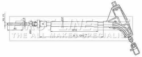 Hand brake cable front for - hand,