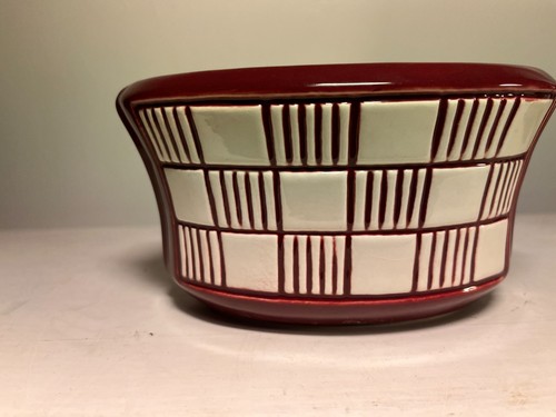 Art deco red white striped - red,
