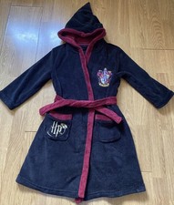 Harry Potter Black Gryffindor Wizard Robe Dressing Gown With Belt Age 6-7 Years
