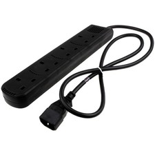 IEC C14 to 4 Way UK Mains