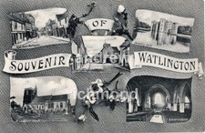 Souvenir Of Watlington Oxfordshire Posted 1910 Vintage Multiview Postcard