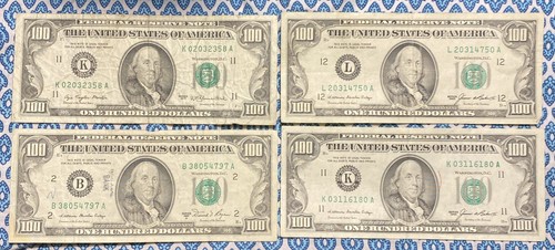 Old 100 dollar bills 1977 - old,