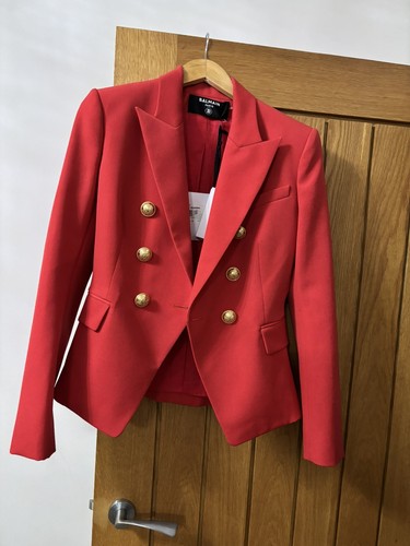 Bnwt balmain red wool gold - bnwt,