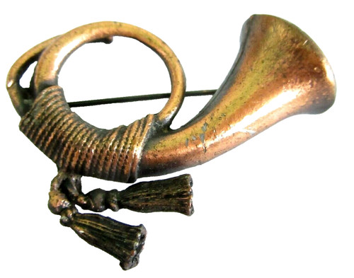 Vintage old fashioned bugle - fashioned,