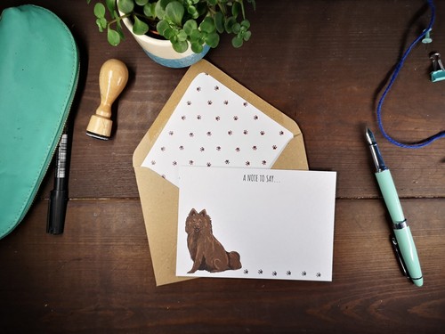 Pomeranian luxury notecards - luxury,