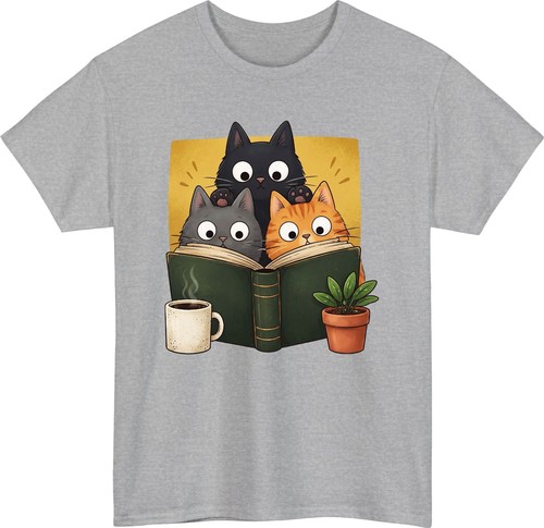 Cute cat book - cute, shirt