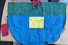 Mary Quant Rare Coloured Rain Poncho Vintage Original 80s Blue & Green Red Bag
