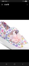 Walkright Girls Canvas Multi-Coloured Kids Easy Fasten Shoes Floral Corrine Sze1