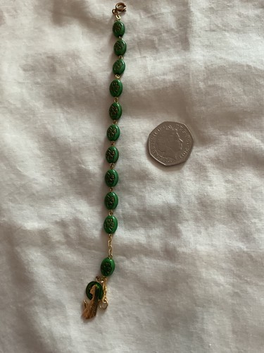 Ladies green beaded - , bracelet