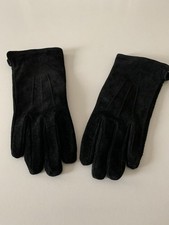 M & Co Ladies Black Suede / Leather Gloves Size S/M
