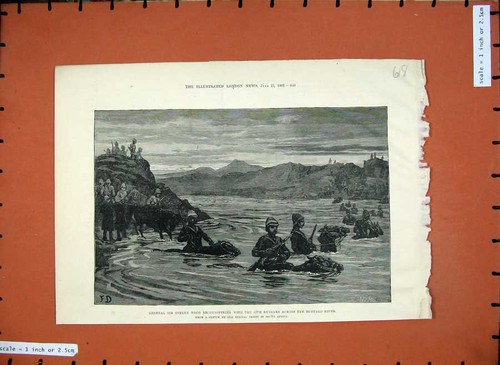 Original old antique print - original,