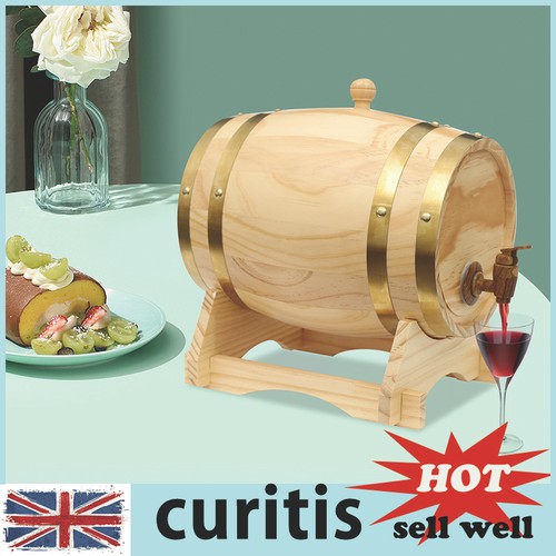 Wood wine barrel with stand - with,