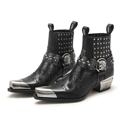 New rock black ankle - new,