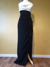 COAST £189 monochrome maxi dress sz 18 long party black white wedding Guest 