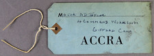AIR CHARTER LTD ACCRA GHANA ORIGINAL VINTAGE ARLINE LUGGAGE LABEL BAGGAGE TAG