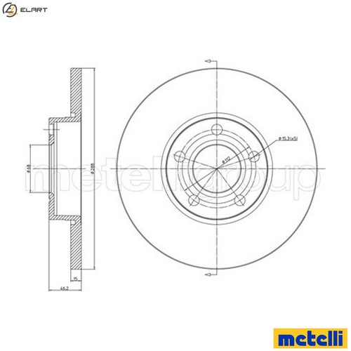 Brake disc 0263 for audi - 2x,