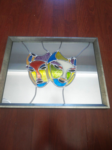 Theatre masks stained glass - masks,,