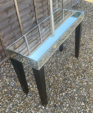 Mirrored Glass Side Console Display Table