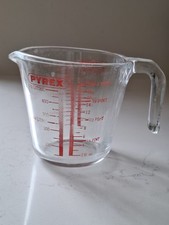 Vintage Pyrex Glass 1 Pint 500ml Measuring Jug Red Lettering