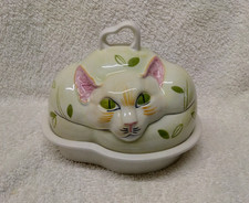 VINTAGE CARLTON WARE ALICE IN WONDERLAND CHESHIRE CAT BUTTER  DISH PAM SOUCH