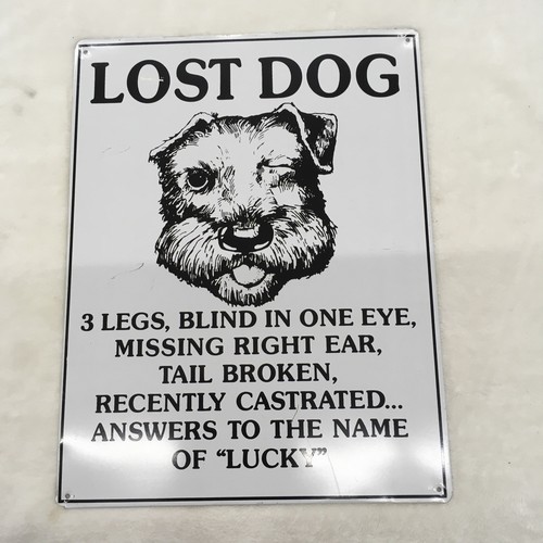 Vintage metal lost dog - vintage,