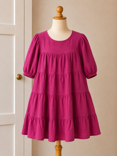 Girls pink george dress - pink,