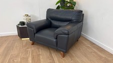 DFS Leather Chair in Navy